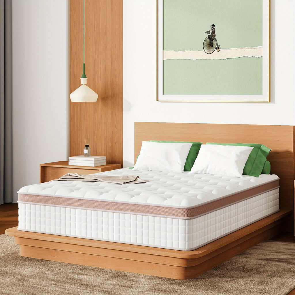 Queen King Mattress 12 Inch 14 Inch Superior Firm Hybrid Mattress In A Box - Euro Top Luxury Mattress-Gel Memory Foam And Innerspring Hybrid Mattress For Motion Isolation, Edge Support, 365-nights Trail